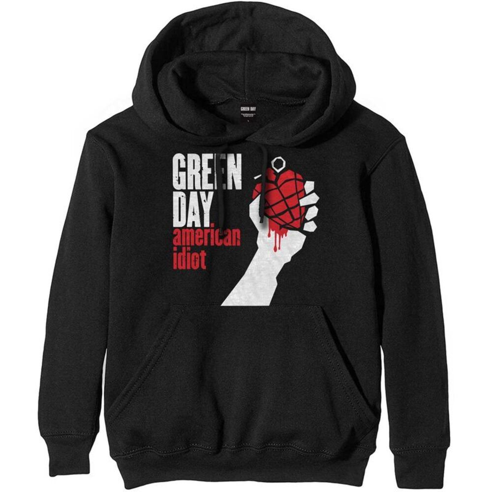 Green Day Unisex Adult American Idiot Hoodie / Black